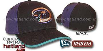 Diamondbacks PINWHEEL Black-Purple Fitted Hat by New Era