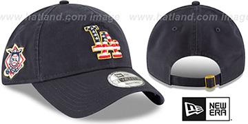 Dodgers 2018 JULY 4TH STARS N STRIPES STRAPBACK Navy Hat by New Era