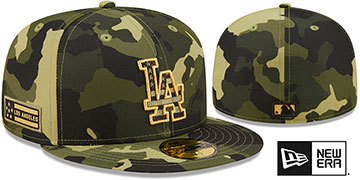 Dodgers 2022 ARMED FORCES STARS N STRIPES Hat by New Era