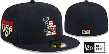 Dodgers 2023 JULY 4TH STARS N STRIPES Fitted Hat by New Era