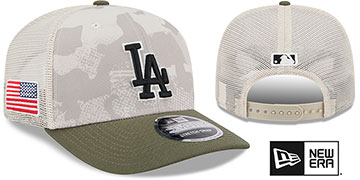 Dodgers 2025 ARMED FORCES STARS N STRIPES STRETCH-SNAP Hat by New Era