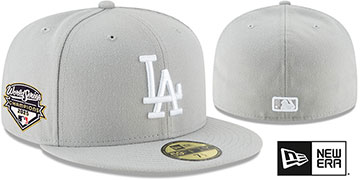 Dodgers 2025 WORLD SERIES CHAMPIONS Grey-White Fitted Hat by New Era