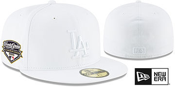 Dodgers 2025 WORLD SERIES CHAMPIONS WHITEOUT Fitted Hat by New Era