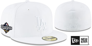 Dodgers 2025 WORLD SERIES WHITEOUT Fitted Hat by New Era