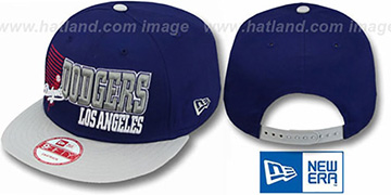 Dodgers 2T BORDERLINE SNAPBACK Royal-Grey Hat by New Era