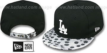 Dodgers DALMATION ANIMALISTIC-FUR VIZA STRAPBACK Hat by New Era