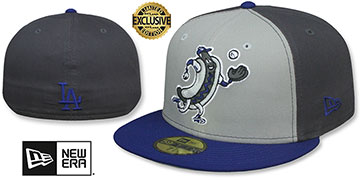 Dodgers 'GREY TONE' Grey-Charcoal-Royal Fitted Hat by New Era