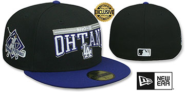 Dodgers OHTANI ARCH Black-Royal Fitted Hat by New Era