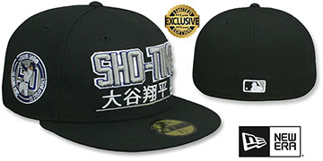 Dodgers OHTANI SHO-TIME Black Fitted Hat by New Era
