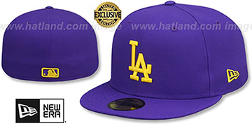 Dodgers 'OPPOSITE-TEAM' Purple Fitted Hat by New Era