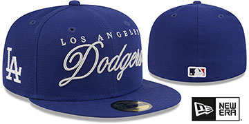 Dodgers SCRIPTED Royal Fitted Hat by New Era