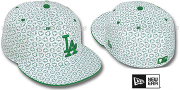 Dodgers 'ST PATS FLOCKING' White Fitted Hat by New Era