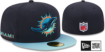 Dolphins NFL RIVALRIES Black-Mint Fitted Hat by New Era