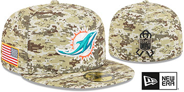 Dolphins 2025 SALUTE-TO-SERVICE Digital Desert Storm Fitted Hat by New Era