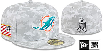 Dolphins 2025 SALUTE-TO-SERVICE Snow White Digital Fitted Hat by New Era