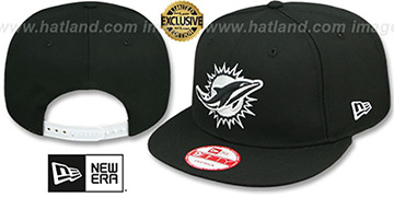 Dolphins TEAM-BASIC SNAPBACK Black-White Hat by New Era