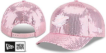 Dolphins WOMENS SEQUINS SNAPBACK Pink Hat by New Era