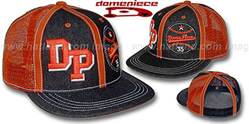 Domepiece DP-BASEBALL DUAL LOGO Black-Orange Hat
