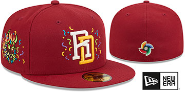 Dominican Republic WBC COUNTRY CONNECT Burgundy Fitted Hat by New Era