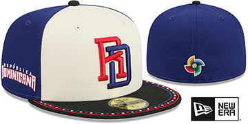 Dominican Republic WBC COUNTRY CONNECT White-Royal Fitted Hat by New Era