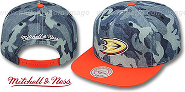 Ducks DENIM-CAMO SNAPBACK Blue Hat by Mitchell and Ness