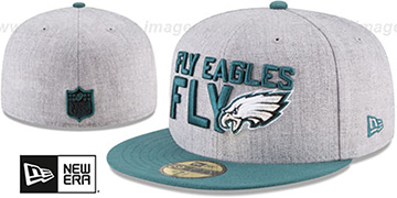 Eagles 2018 ONSTAGE Grey-Green Fitted Hat by New Era