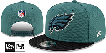 Eagles 2021 NFL SIDELINE ROAD SNAPBACK Green-Black Hat by New Era