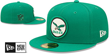 Eagles 2022 NFL THROWBACK SIDELINE Kelly Fitted Hat by New Era