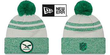 Eagles 2022 NFL THROWBACK SIDELINE Knit Beanie Hat by New Era