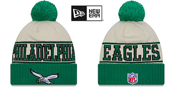 Eagles 2023 HISTORIC SIDELINE Knit Beanie Hat by New Era