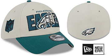 Eagles 2023 NFL DRAFT FLEX Stone-Green Hat by New Era