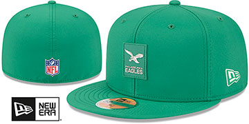 Eagles 2025 THROWBACK HOT WEATHER NFL SIDELINE Kelly Fitted Hat by New Era
