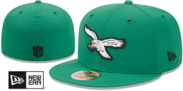 Eagles 2026 'NFL HISTORIC SIDELINE' Kelly Fitted Hat by New Era