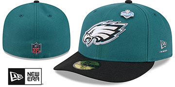 Eagles 2026 PRECURVED NFL DRAFT Green-Black Fitted Hat by New Era