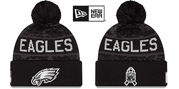 Eagles 2026 SALUTE-TO-SERVICE Dark Digital Camo Knit Beanie Hat by New Era