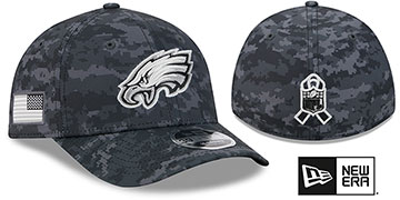 Eagles 2026 SALUTE-TO-SERVICE FLEX Dark Digital Camo-Black Hat by New Era