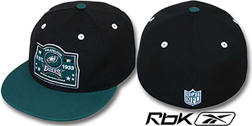Eagles 2T ESTABLISHED Black-Green Fitted Hat by Reebok