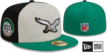 Eagles HISTORIC SIDELINE PINWHEEL Fitted Hat by New Era