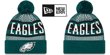 Eagles STRIPED Knit Beanie Hat by New Era