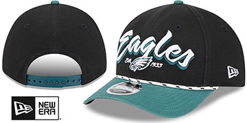 Eagles TEAM LOYAL M-CROWN SNAPBACK Black-Green Hat by New Era