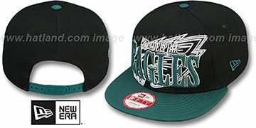 Eagles THROUGH SNAPBACK Black-Green Hat by New Era