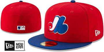 Expos COOPERPACK Red-Royal Fitted Hat by New Era