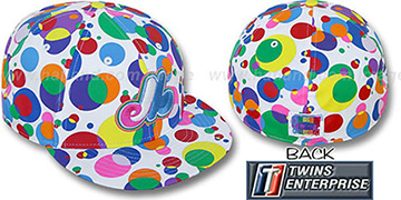 Expos GUMBALL White-Multi Fitted Hat by Twins