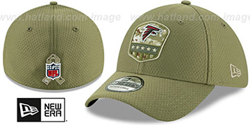 Falcons 2019 SALUTE-TO-SERVICE FLEX Olive Hat by New Era
