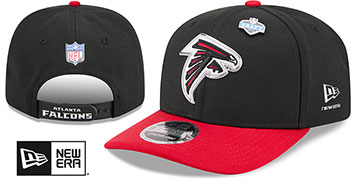 Falcons 2026 PRECURVED NFL DRAFT STRETCH-SNAP Black-Red Hat by New Era
