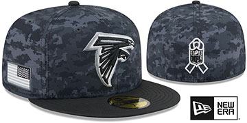 Falcons 2026 SALUTE-TO-SERVICE Dark Digital Camo-Black Fitted Hat by New Era
