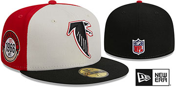 Falcons HISTORIC SIDELINE PINWHEEL Fitted Hat by New Era