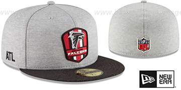 Falcons ROAD ONFIELD STADIUM Grey-Black Fitted Hat by New Era