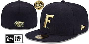 Florida GOLD-METALLIC Black Fitted Hat by New Era