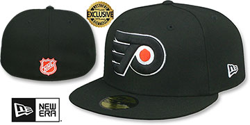 Flyers 'NHL TEAM-BASIC' Black Fitted Hat by New Era